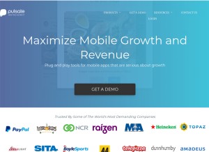 How pulsatehq.com looks like on a tablet such as an iPad.