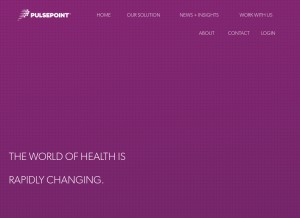 How pulsepoint.com looks like on a tablet such as an iPad.