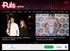 How pulsonline.rs looks like on a tablet such as an iPad.