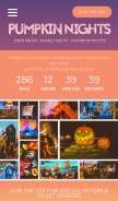 How pumpkinnights.com looks like on a mobile device such as an iPhone.