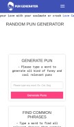 How pun-generator.com looks like on a mobile device such as an iPhone.