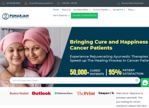 How punarjanayurveda.com looks like on a tablet such as an iPad.