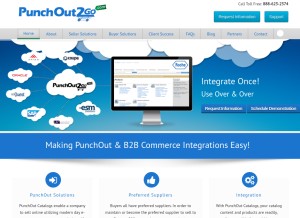 How punchout2go.com looks like on a tablet such as an iPad.