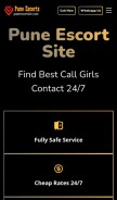 How puneescortsite.com looks like on a mobile device such as an iPhone.