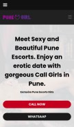 How punegirl.com looks like on a mobile device such as an iPhone.