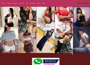 How puneindependentescorts.com looks like on a tablet such as an iPad.