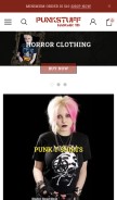 How punkstuff.com looks like on a mobile device such as an iPhone.