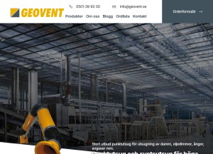How punktutsug.se looks like on a tablet such as an iPad.