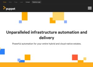 How puppet.com looks like on a tablet such as an iPad.