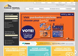 How purduefed.com looks like on a tablet such as an iPad.