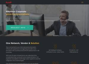 How pure-ip.com looks like on a tablet such as an iPad.