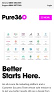 How pure360.com looks like on a mobile device such as an iPhone.