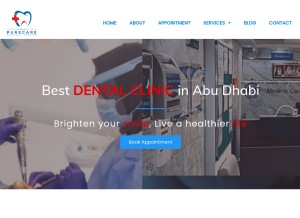 How purecaremedical.com looks like on a tablet such as an iPad.