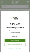 How pureformulas.com looks like on a mobile device such as an iPhone.