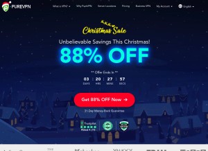 How purevpn.com looks like on a tablet such as an iPad.