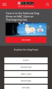 How purina.com looks like on a mobile device such as an iPhone.