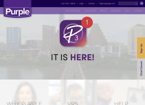 How purple.us looks like on a tablet such as an iPad.