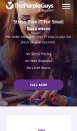 How purpleguys.com looks like on a mobile device such as an iPhone.