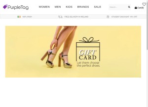 How purpletag.ie looks like on a tablet such as an iPad.