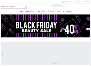 How purplle.com looks like on a tablet such as an iPad.