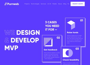 How purrweb.com looks like on a tablet such as an iPad.