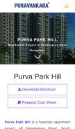How purvaparkhill.info looks like on a mobile device such as an iPhone.