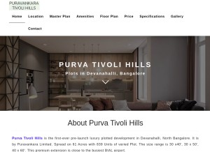 How purvativolihills.org.in looks like on a tablet such as an iPad.