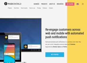 How push.world looks like on a tablet such as an iPad.