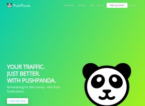 How pushpanda.io looks like on a tablet such as an iPad.