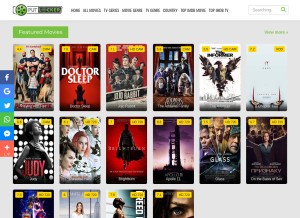 How putlockers.cr looks like on a tablet such as an iPad.