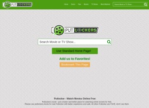 How putlockers.movie looks like on a tablet such as an iPad.