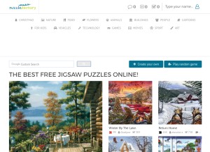 How puzzlefactory.pl looks like on a tablet such as an iPad.