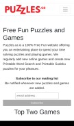 How puzzles.ca looks like on a mobile device such as an iPhone.