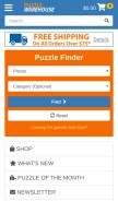 How puzzlewarehouse.com looks like on a mobile device such as an iPhone.