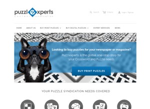 How puzzlexperts.com looks like on a tablet such as an iPad.