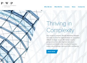 How pwpartners.com looks like on a tablet such as an iPad.
