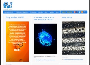 How pxleyes.com looks like on a tablet such as an iPad.