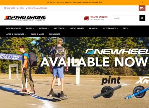 How pyrodrone.com looks like on a tablet such as an iPad.