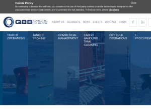 How q88.com looks like on a tablet such as an iPad.