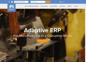 How qad.com looks like on a tablet such as an iPad.