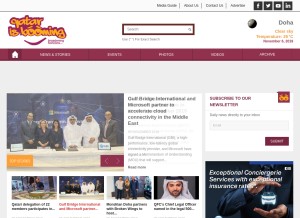 How qatarisbooming.com looks like on a tablet such as an iPad.