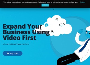 How qbrick.com looks like on a tablet such as an iPad.