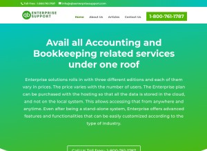 How qbsenterprisesupport.com looks like on a tablet such as an iPad.