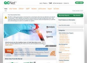 How qcnet.com looks like on a tablet such as an iPad.
