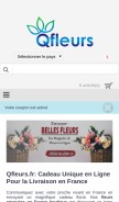 How qfleurs.fr looks like on a mobile device such as an iPhone.