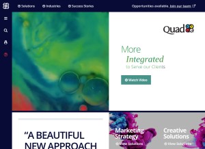 How qg.com looks like on a tablet such as an iPad.