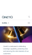 How qinetiq.com looks like on a mobile device such as an iPhone.