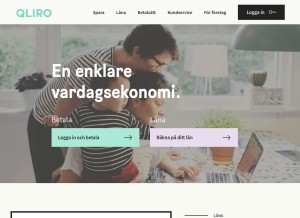 How qliro.com looks like on a tablet such as an iPad.
