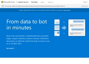 How qnamaker.ai looks like on a tablet such as an iPad.