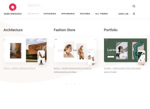 How qodeinteractive.com looks like on a tablet such as an iPad.